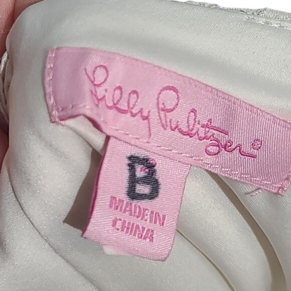 Lilly Pulitzer Marielle Lace Strapless Fit Flare Dress Cream Size 2 - Picture 4 of 5